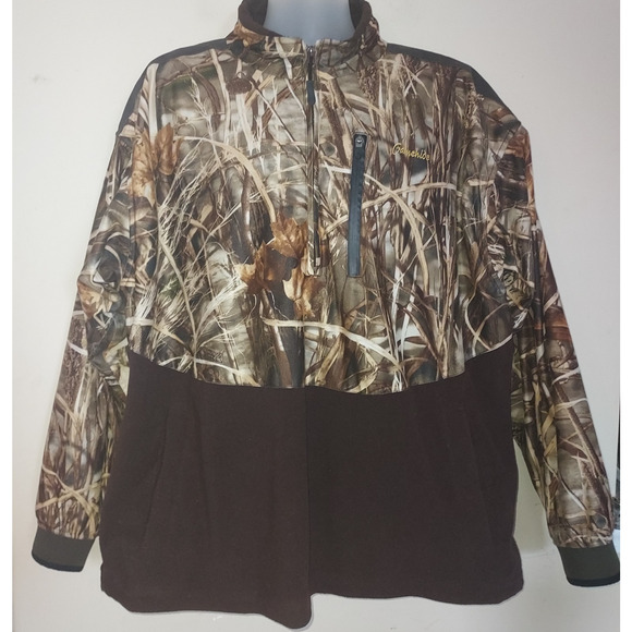 Gamehide Men's Jacket 2X Pullover 1/4 Zip Marsh Lord Fleece Waterproof Camo - Picture 1 of 12